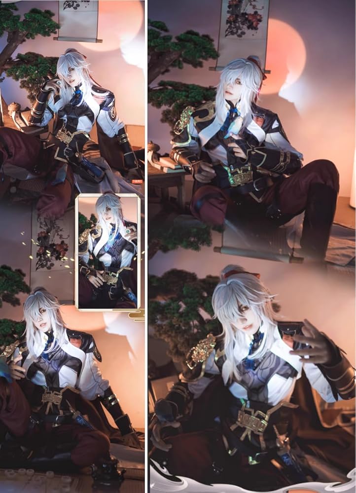 景元 ウィッグ付き 衣装 スタレ 三分妄想 崩壊スターレイル コスプレ スタレ 景元 けいげん ウィッグ